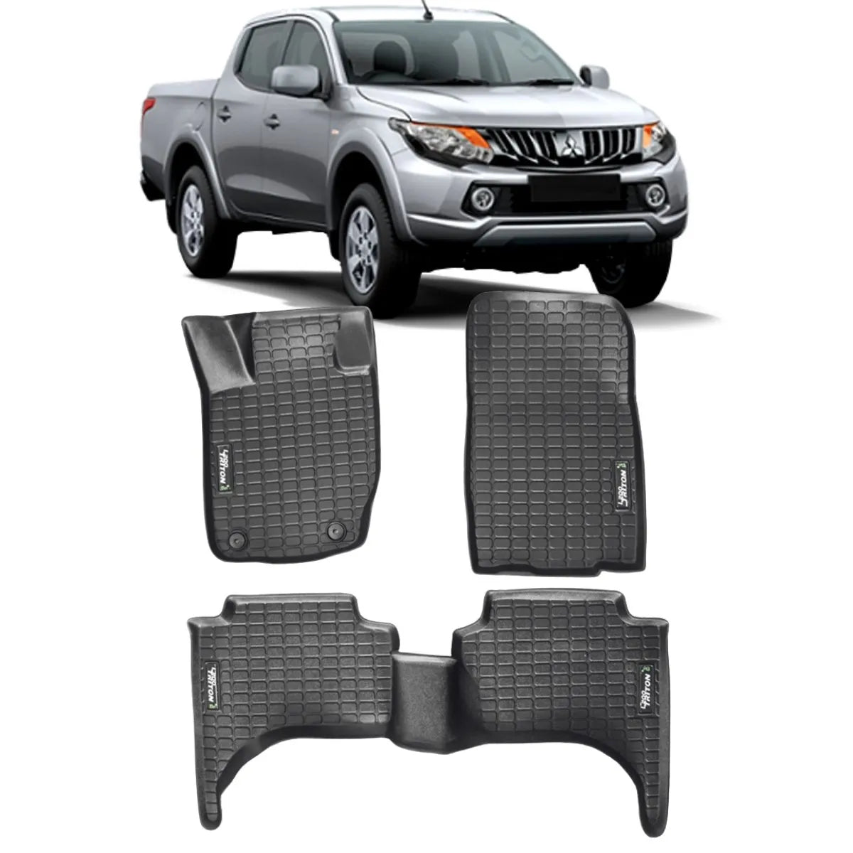 TAPETE TIPO BANDEJA PREMIUM L200 TRITON 2022 a 2024 JOGO COMPLETO