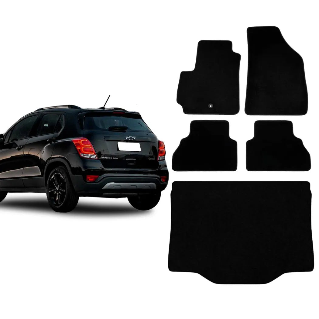 KIT TAPETES CARPETE PORTA MALAS + INTERNOS TRACKER 2014 A 2019